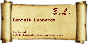 Bentsik Leonarda névjegykártya